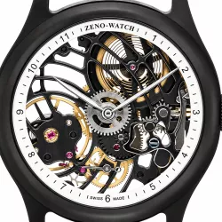 ZENO-WATCH BASEL Retro XL Skelettuhr Ltd Handaufzug schwarz