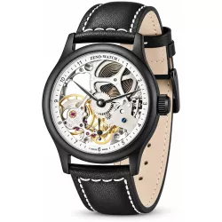 ZENO-WATCH BASEL Retro XL Skelettuhr Ltd Handaufzug schwarz
