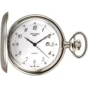 Klassik Taschenuhr Quartz chrom Datum