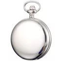 Klassik Taschenuhr Quartz chrom Datum