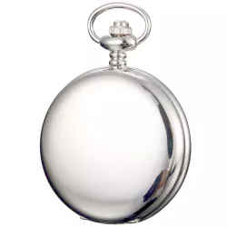 Klassik Taschenuhr Quartz chrom Datum