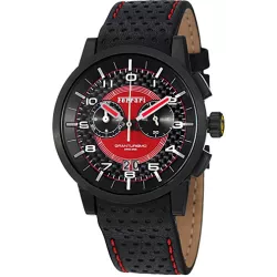 FERRARI Granturismo Chronograph Quartzuhr schwarz-rot