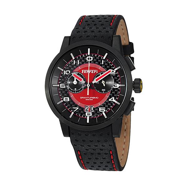 FERRARI Granturismo Chronograph Quartzuhr schwarz-rot