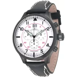 ZENO-WATCH BASEL Pilot Super Oversized XXL Q Chrono N schwarz/weiss