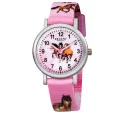 Quartz Kinderuhren Alu Pferde rosa