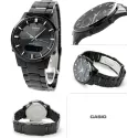 CASIO Digi-Analog Lineage Tag Datum Solar Funkuhr Edelstahl schwarz