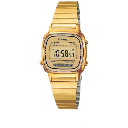 CASIO Vintage LCD Digitaluhr Wega Lady gold