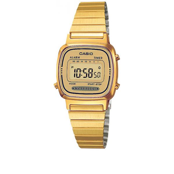 CASIO Vintage LCD Digitaluhr Wega Lady gold