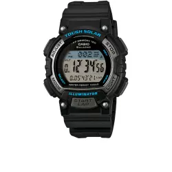 CASIO Solar LCD Illuminator Sportuhr klein schwarz-blau