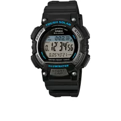 CASIO Solar LCD Illuminator Sportuhr klein schwarz-blau