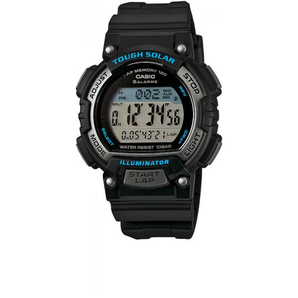 CASIO Solar LCD Illuminator Sportuhr klein, schwarz-blau