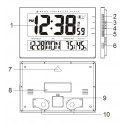 AMS Digital XXL LCD Funk Tisch-Wanduhr schwarz