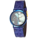 ZENO Pinguin Hologramm Quartzuhr blau