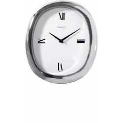 IMHOF Tischuhr Quartz Oval silber
