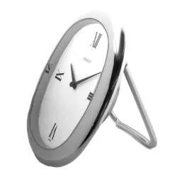 IMHOF Tischuhr Quartz Oval silber