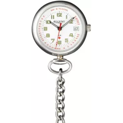 Krankenschwester Anhängeuhr Regent Pulsometer wasserfest weiss