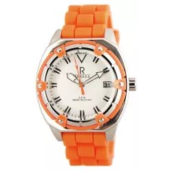 RENDEX Lady Fashion Sport Quartzuhr Edelstahl orange