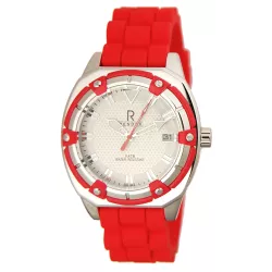 RENDEX Lady Fashion Sport Quartzuhr Edelstahl rot