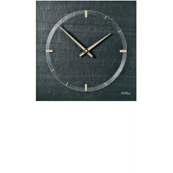 AMS Schiefer Wanduhr Vaerst Airbrush Design gold