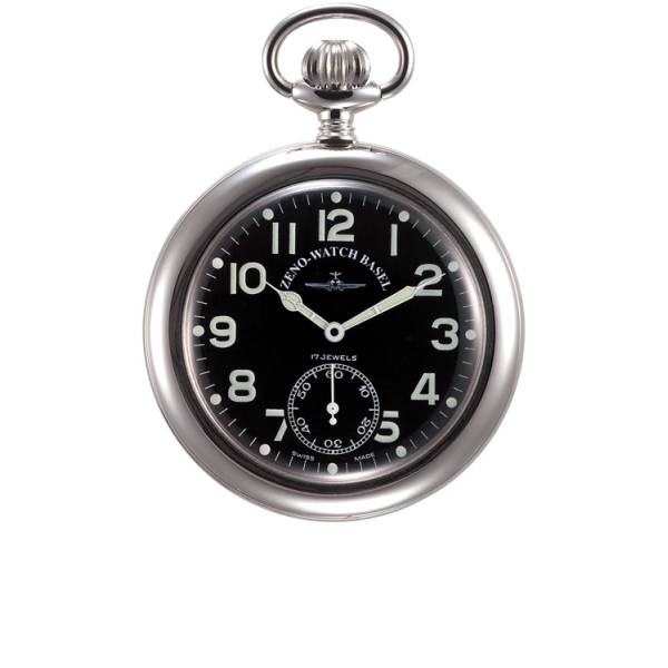 Taschenuhr Handaufzug, Zeno Pilot lepine chromé Taschenuhr Handaufzug, Zeno Pilot lepine chromé