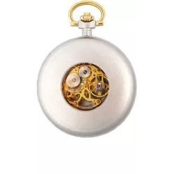 Skelett Taschenuhr Handaufzug grau