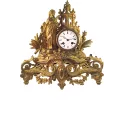 ANTIK mechanische Empire Tischuhr mit Frau und Mühlrad ca. 1820