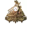 ANTIK mechanische Empire Tischuhr mit Mädchen ca. 1830