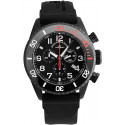 ZENO-WATCH BASEL Diver Ceramic Chrono Quartz Stahl schwarz/rot