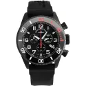 ZENO-WATCH BASEL Diver Ceramic Chrono Quartz Stahl schwarz/rot