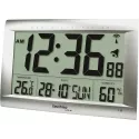 TECHNOLINE XL Digital Jumbo LCD Funk Tisch-Wanduhr silber