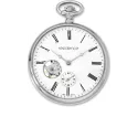 Klassik Taschenuhr Handaufzug Residence Open Heart silber