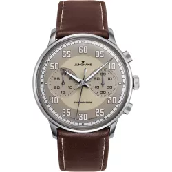 JUNGHANS Meister Driver Chronoscope Automatik Stahl Leder