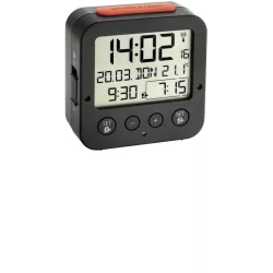 TFA Bingo Nachtlicht Funkwecker Thermometer  2 Alarme schwarz