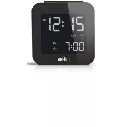 BRAUN Funkwecker LCD digital klein schwarz