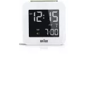 BRAUN Funkwecker LCD digital klein weiss