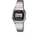 CASIO Vintage LCD Digitaluhr Wega Lady silber schwarz