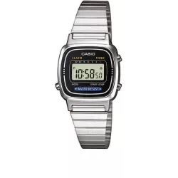 CASIO Vintage LCD Digitaluhr Wega Lady silber schwarz