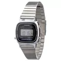 CASIO Vintage LCD Digitaluhr Wega Lady silber schwarz
