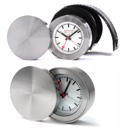 MONDAINE Travel Alarm Clock Reisewecker SBB Bahnhofsuhr