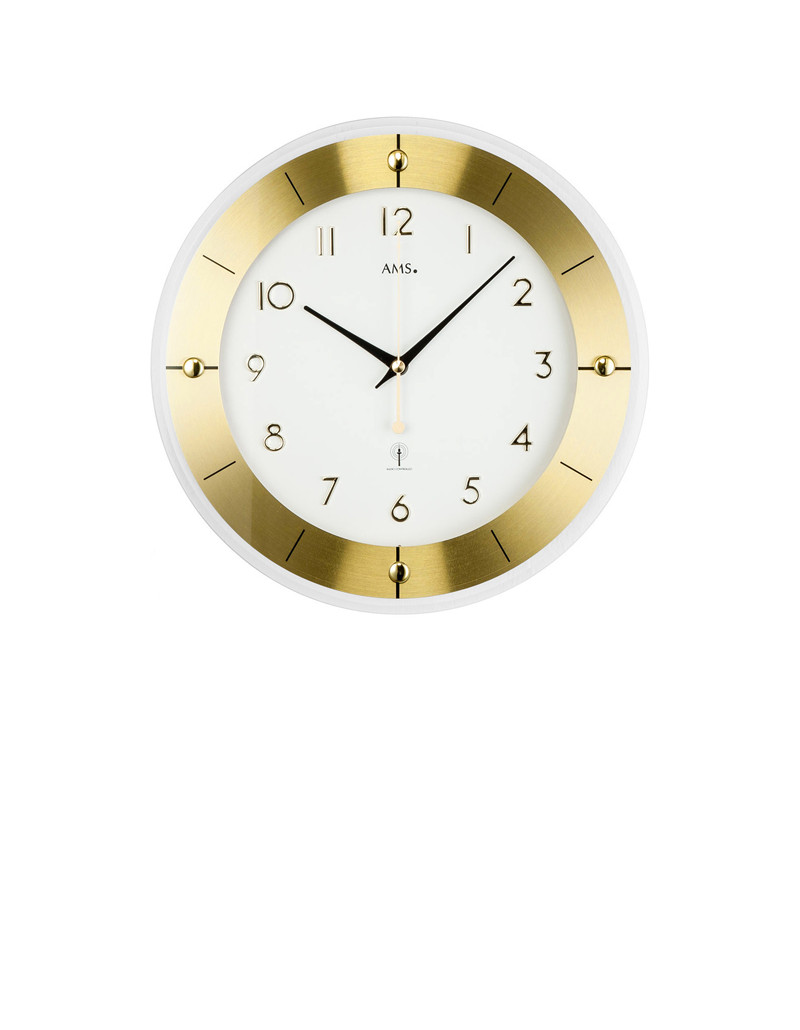 funk wanduhr goldfarben