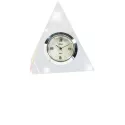 ZENO Miniaturuhr Pyramide aus Bleikristall Quartz Tischuhr klein