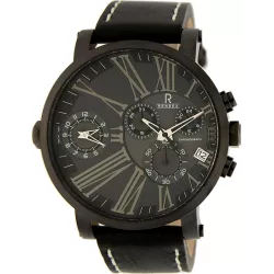RENDEX Multitime XXL Zweizeitenuhr Chronograph schwarz
