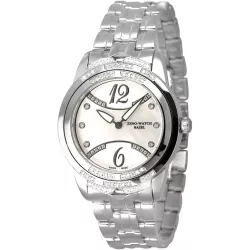 ZENO Fashionista Edelstahl Quartzuhr weiss