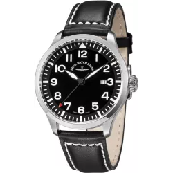 ZENO-WATCH BASEL Pilot Navigator Quartz Fliegeruhr schwarz
