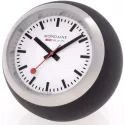 MONDAINE Globe Clock Quartz Tischuhr SBB Bahnhofsuhr schwarz