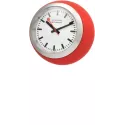 MONDAINE Globe Clock Quartz Tischuhr SBB Bahnhofsuhr rot