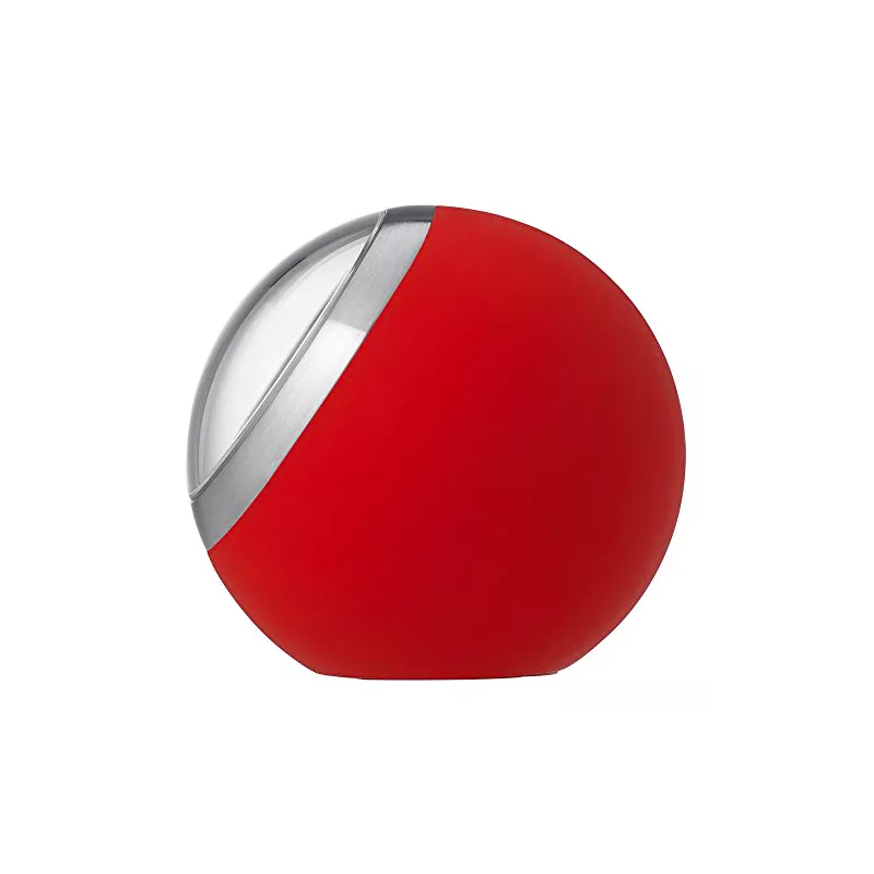 Hier sind ein paar Vorschläge für Bildunterschriften, die weniger als 128 Zeichen haben:\n\n* Edler Design-Wecker in Rot. Modern