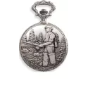 Vintage Taschenuhr Handaufzug Fischer chrom