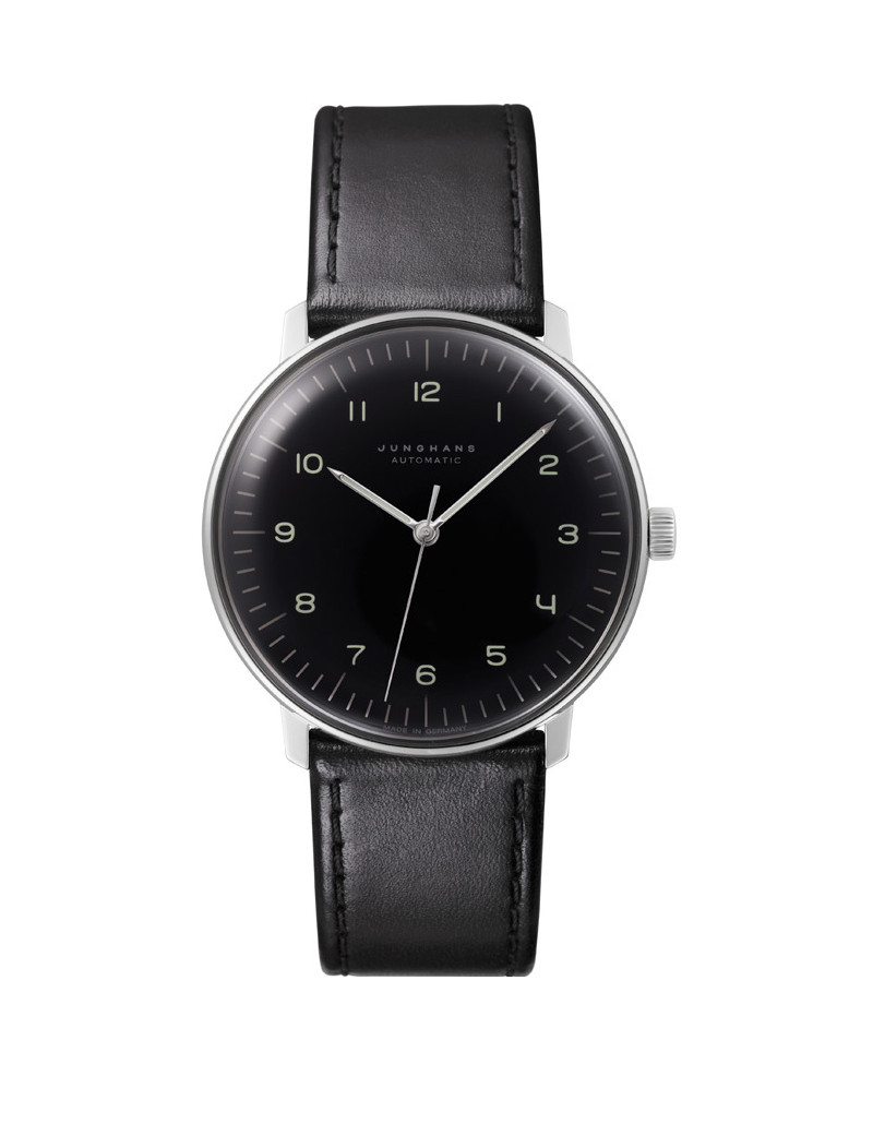 Max Bill Uhr von Junghans Automatik schwarz 027 3400.02