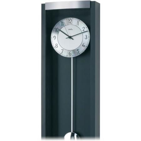 AMS Regulator Funkwanduhr mit Pendel schwarz